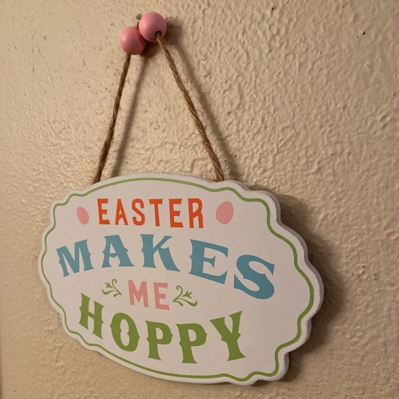 Happy Easter Hanging Wall Decor Signs Set of 2, Easter Makes Me Hoppy - Picture 13 of 16